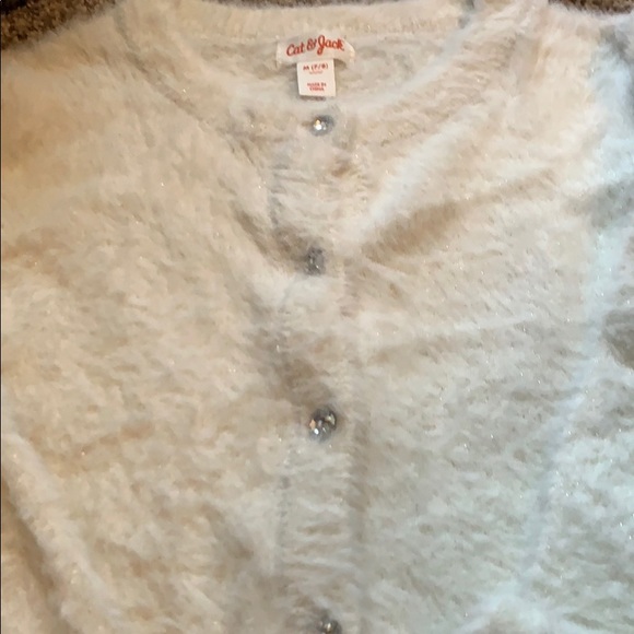 Cream colored girls cardigan - Picture 2 of 3